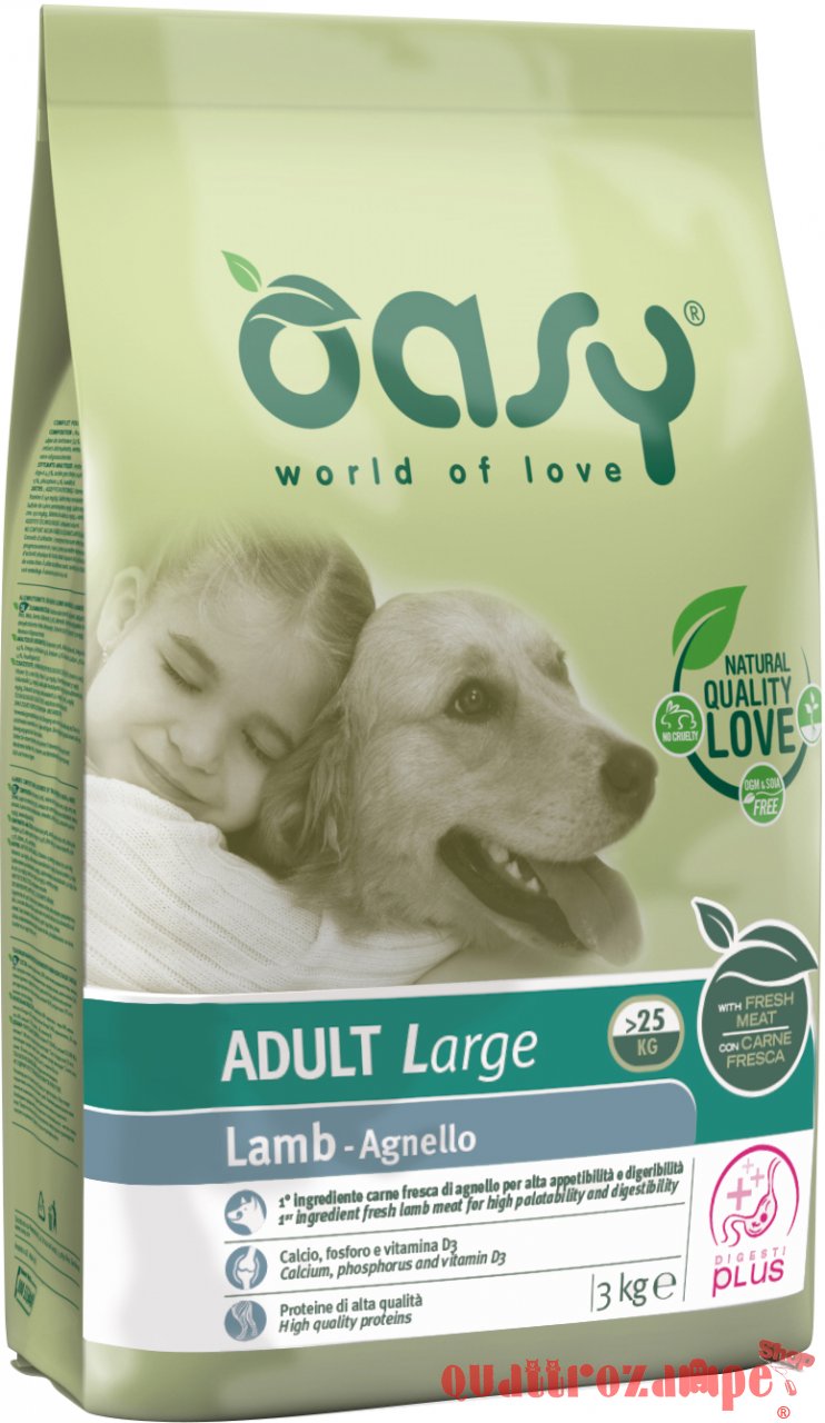 Oasy Dog Large Adult Agnello