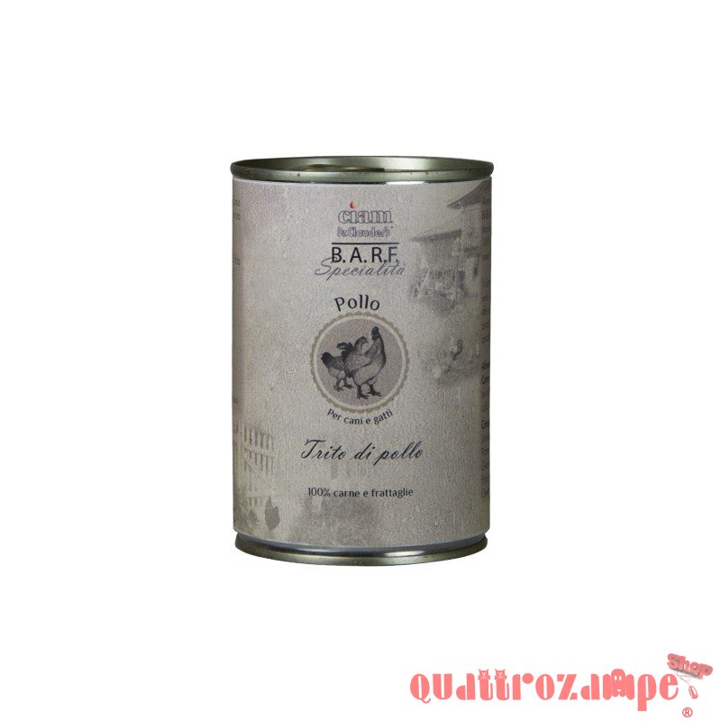 Barf Dr. Clauder's Trito Pollo 400 gr Umido Per Cane e Gatto