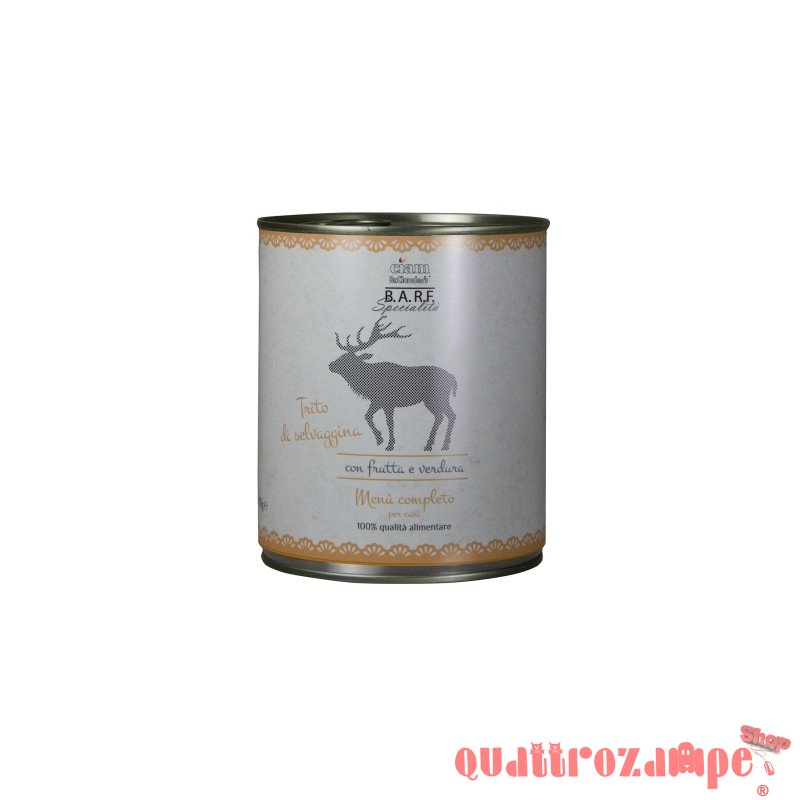 Barf Dr. Clauder's Menu Completo Trito Selvaggina 800 gr Umido Per Cane