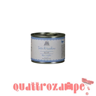 Barf Dr. Clauder's Menu Completo Trito Tacchino 200 gr Umido Per Gatto