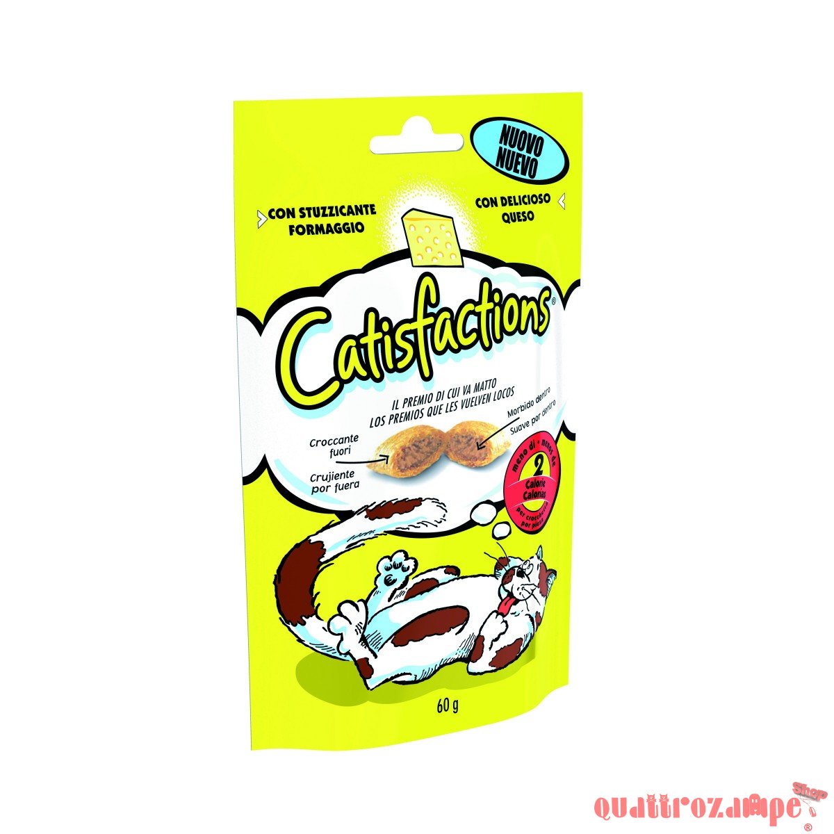 Catisfactions Snack Per Gatti 60 gr Formaggio