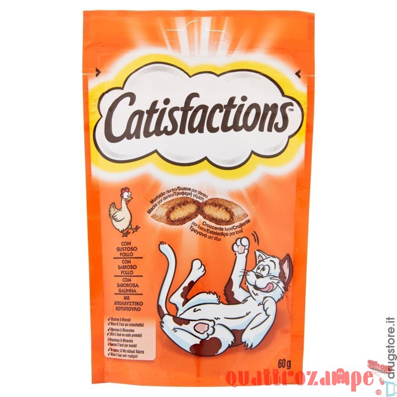Catisfactions Snack Per Gatti 60 gr Pollo