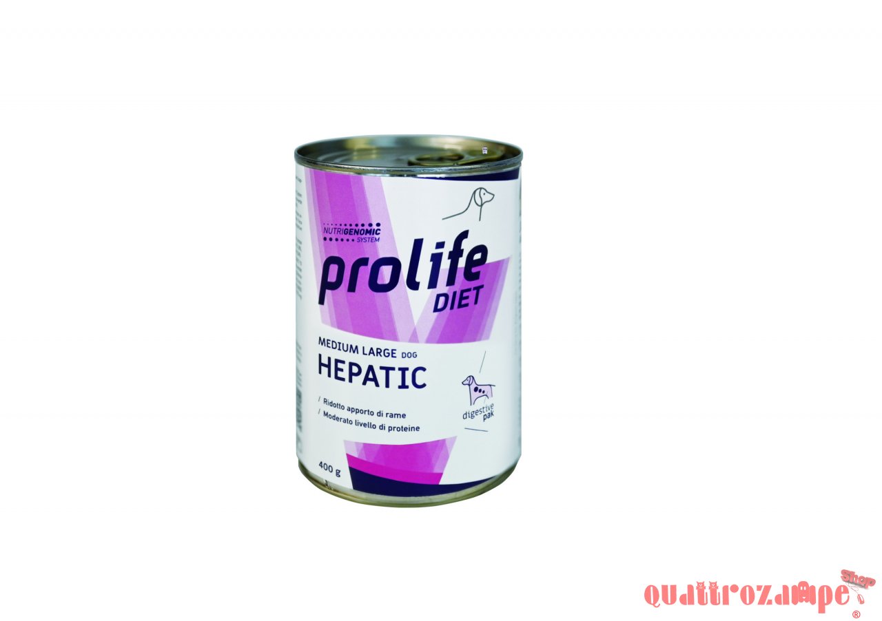 Prolife Dog Veterinary Hepatic 400 gr Umido