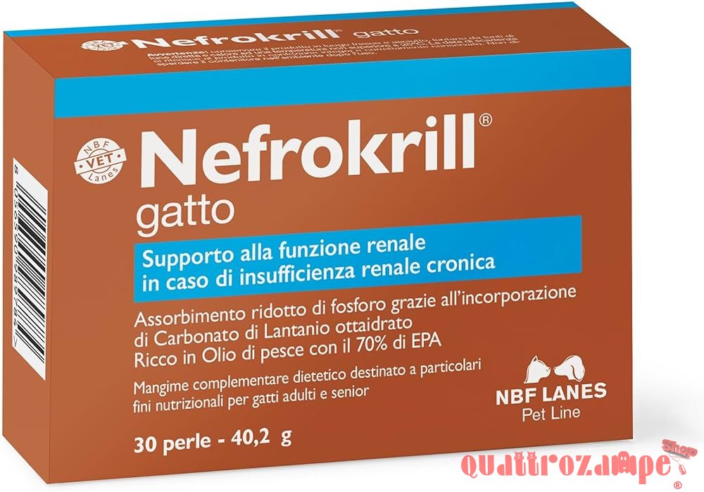 NBF Lanes Nefrokrill 30 Perle Per Gatti