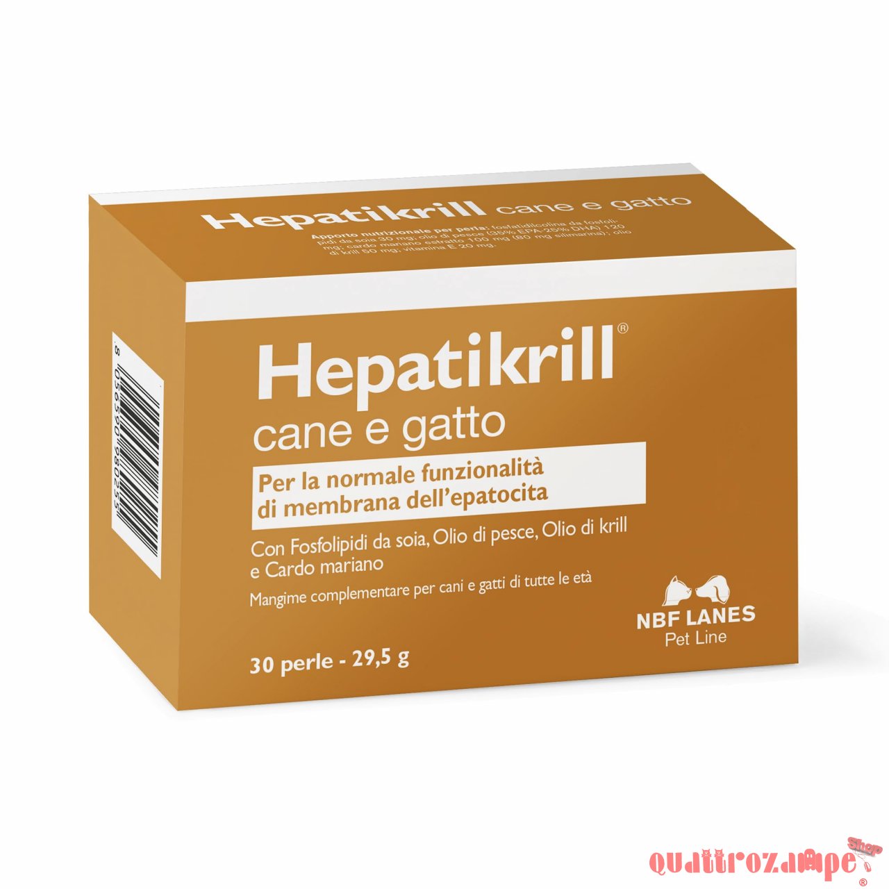 NBF Lanes Hepatikrill 30 Perle Cane e Gatto