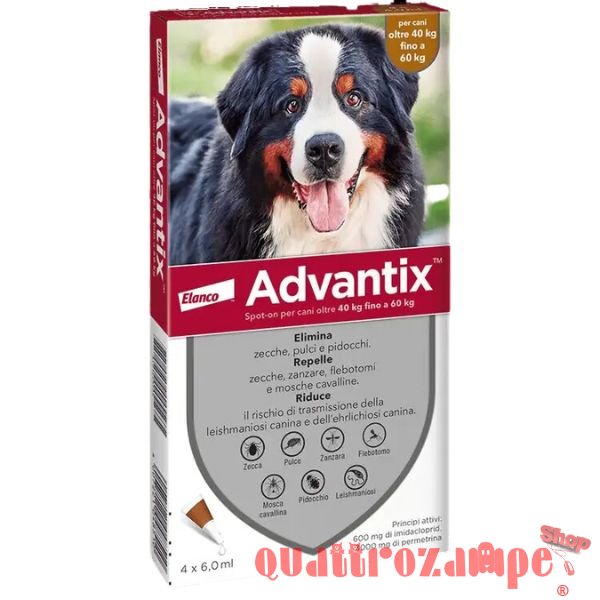 Advantix Spot-On 40 kg 60 kg Antiparassitario per Cani