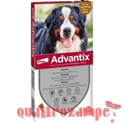 Advantix Spot-On 40 kg 60 kg Antiparassitario per Cani
