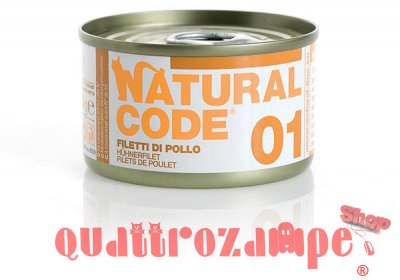 Natural Code 01 Filetto di Pollo 85 gr Per Gatti
