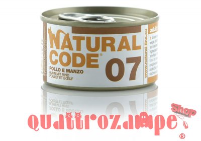 Natural Code 07 Pollo e Manzo 85 gr Per Gatti