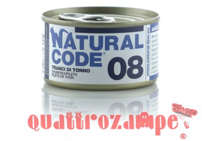 Natural Code 08 Tranci Di Tonno 85 gr Per Gatti
