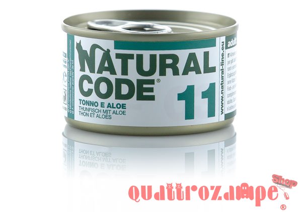 Natural Code 11 Tonno e Aloe 85 gr Per Gatti