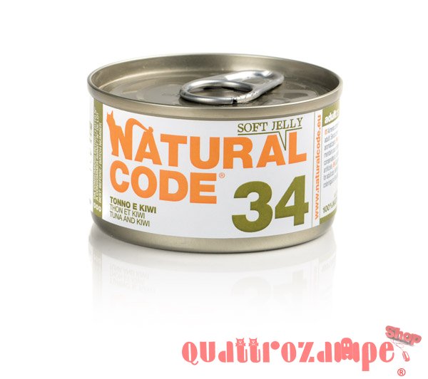 Natural Code Soft Jelly 34 Tonno e Kiwi 85 gr Per Gatti