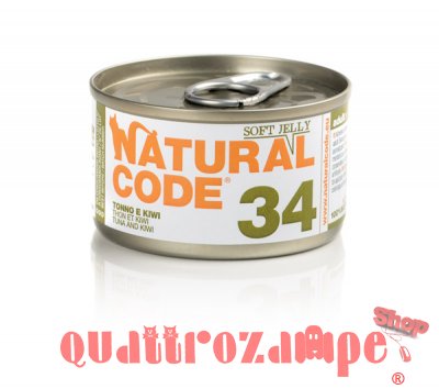 Natural Code Soft Jelly 34 Tonno e Kiwi 85 gr Per Gatti
