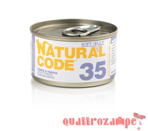 Natural Code Soft Jelly 35 Tonno e Papaya 85 gr Per Gatti