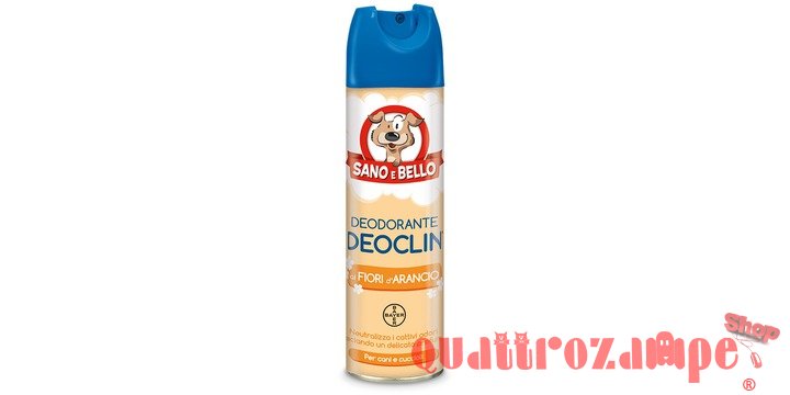 Elanco Sano e Bello Deodorante Deoclin Assorbiodore Fiori d'Arancio 250 ml