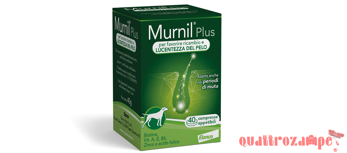Elanco Murnil Plus Tabs 40 Compresse Per Il ricambio Del Pelo