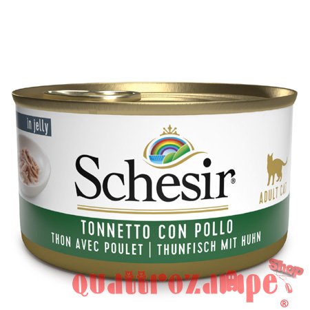 Schesir Gelatina Tonnetto Con Pollo 85 gr Scatoletta Per Gatti