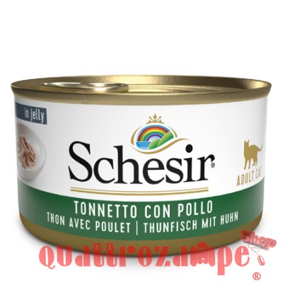Schesir Gelatina Tonnetto Con Pollo 85 gr Scatoletta Per Gatti