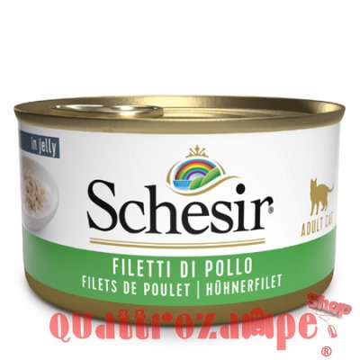 Schesir Gelatina Filetti Di Pollo 85 gr Scatoletta Per Gatti