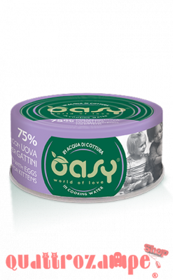Oasy More Love Kitten Pollo Con Uova Lattina 70 gr Per Gattini
