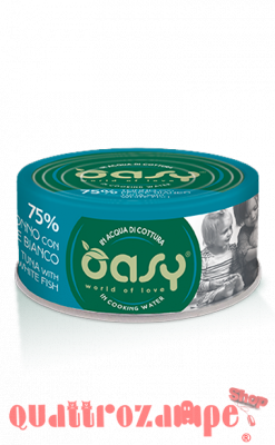 Oasy More Love Tonno Con Pesce Bianco Lattina 70 gr Per Gatti