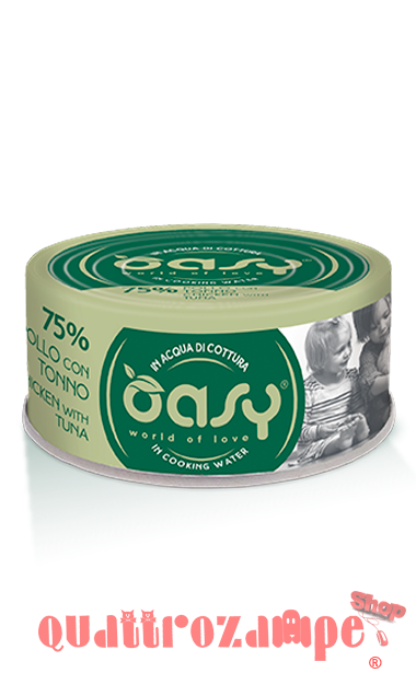 Oasy More Love Pollo Con Tonno Lattina 70 gr Per Gatti
