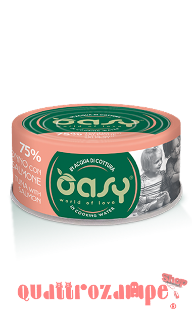 Oasy More Love Tonno Con Salmone Lattina 70 gr Per Gatti