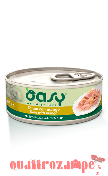 Oasy Cat Tonno Con Mango Lattina Umido Per Gatti