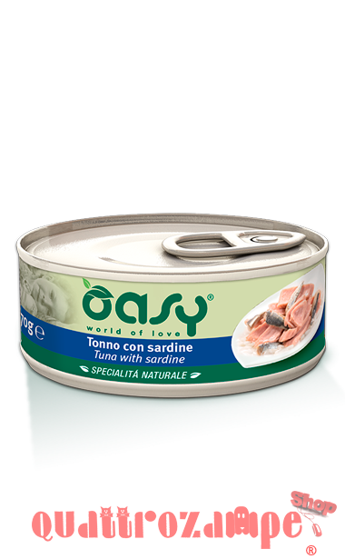 Oasy Cat Tonno e Sardine Lattina Umido Per Gatti