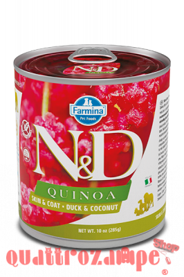 Farmina N/D Umido Quinoa Dog Adult Skin Coat Anatra e Cocco