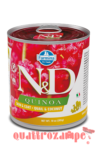 Farmina N/D Umido Quinoa Dog Adult Skin Coat Quaglia e Cocco