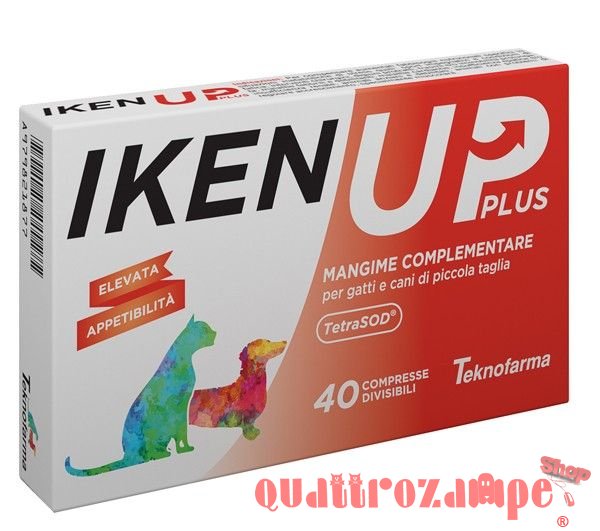 Teknofarma Iken Up Plus 40 Compresse Taglia piccola Per Cani e Gatti