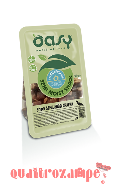 Oasy Snack Semi Umido Anatra 100 gr per Cani