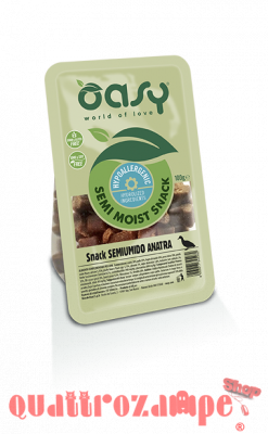 Oasy Snack Semi Umido Anatra 100 gr per Cani
