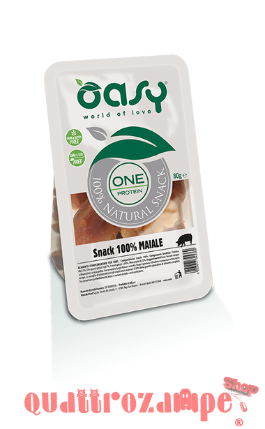 Oasy Snack One Protein Maiale 80 gr per Cani Monoproteico