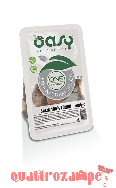 Oasy Snack One Protein Tonno 80 gr per Cani Monoproteico