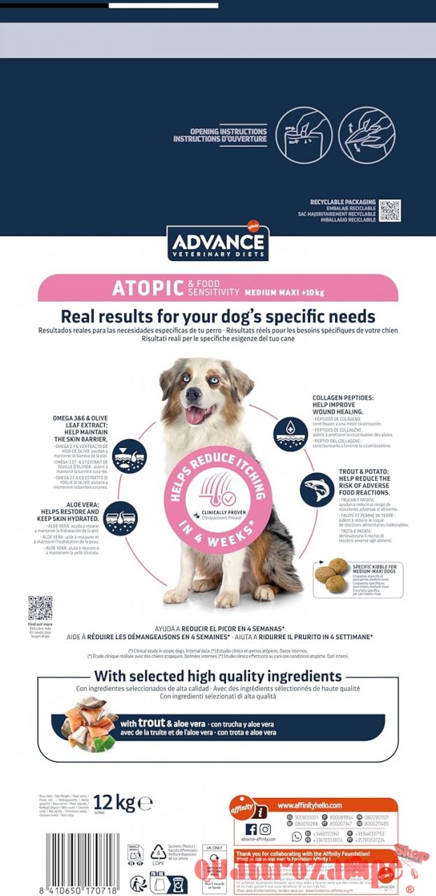 Advance Veterinary Diets Atopic Trota Medium Maxi Cane