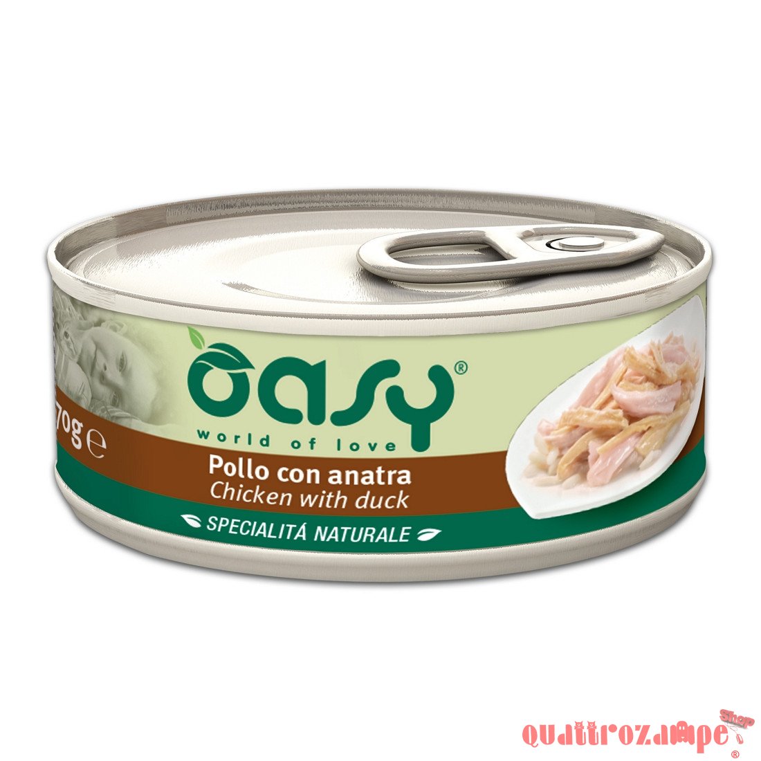Oasy Cat Pollo Con Anatra 150 gr Lattina Umido Per Gatti