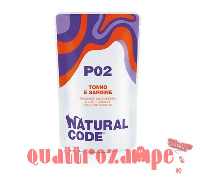 Natural Code P02 Tonno Con Sardine 70 Gr Per Gatti