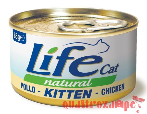 Life Cat Natural Kitten Pollo 85 gr Scatoletta Gatti