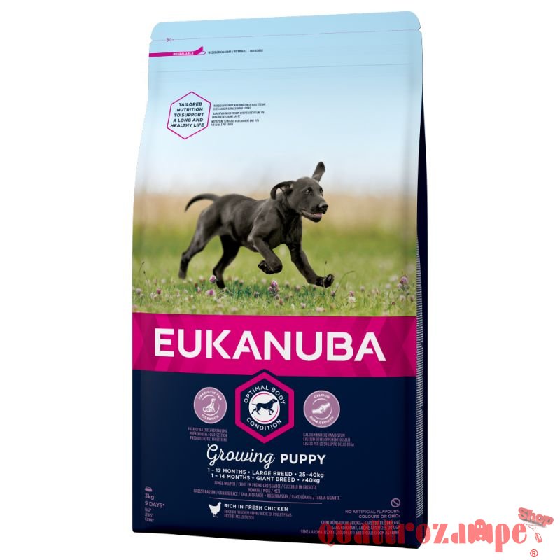 Eukanuba Growind Puppy Large Breed Pollo 12 kg (ex formato 15 kg)