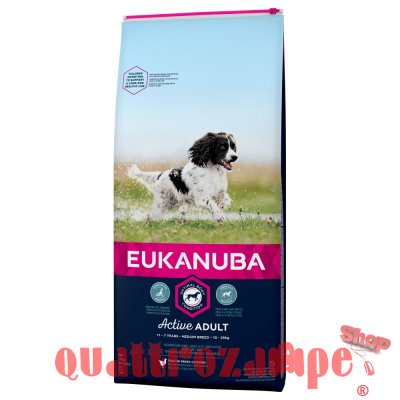 Eukanuba Active Adult Medium Breed Pollo 12 kg (ex formato 15 kg)