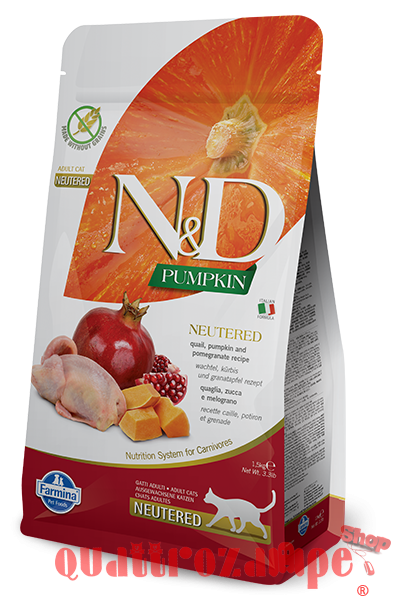 Farmina N/d Pumpkin Neutered Quaglia Zucca Melograno Grain Free Per Gatti