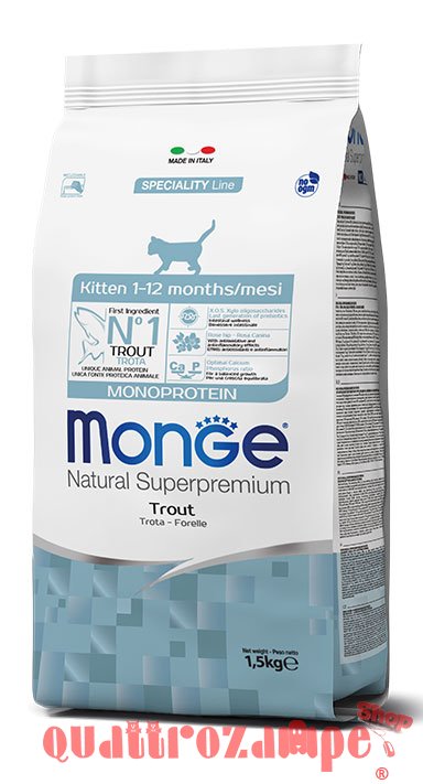 Monge Natural Superpremium Kitten Trota Per Gatti