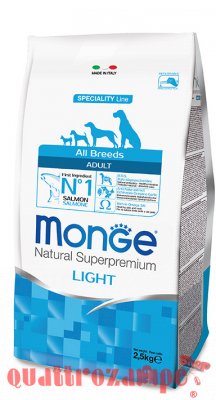 Monge Superpremium All Breeds Light Salmone Riso Per Cani