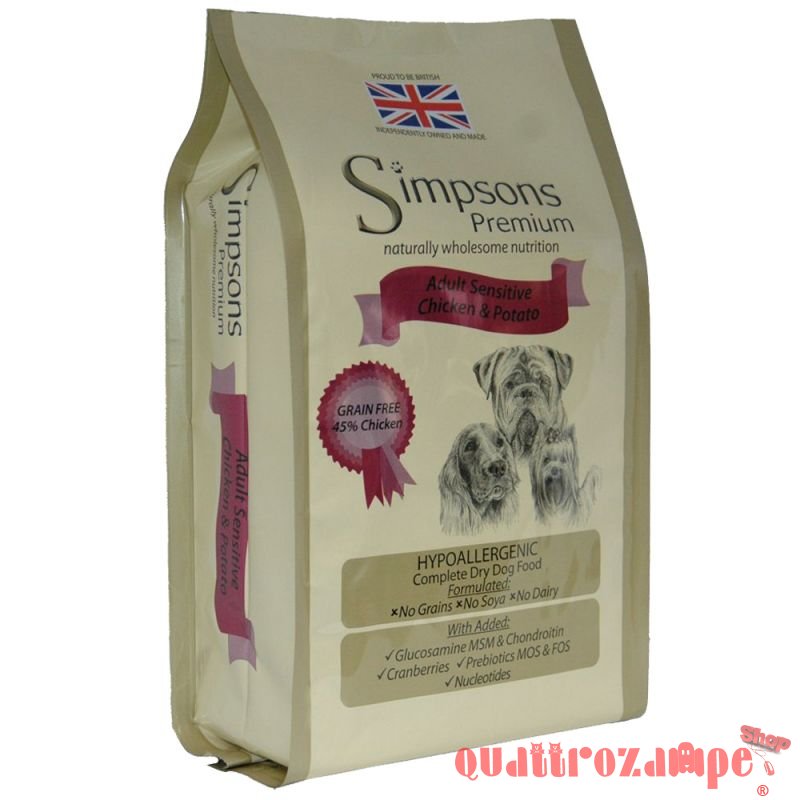 Simpsons Premium Adult Sensitive Pollo e Patate Cane