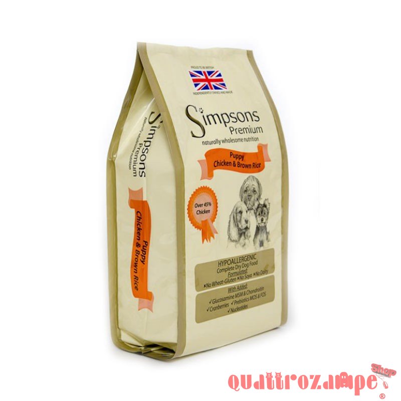 Simpsons Premium Puppy Pollo e Riso Integrale Cane