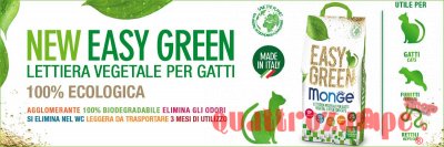 Monge Lettiera Agglomerante Vegetale Easy Green 10 lt 3,5 kg