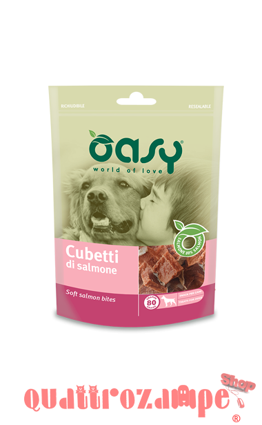 Oasy Snack Cubetti di Salmone 80 g per Cani