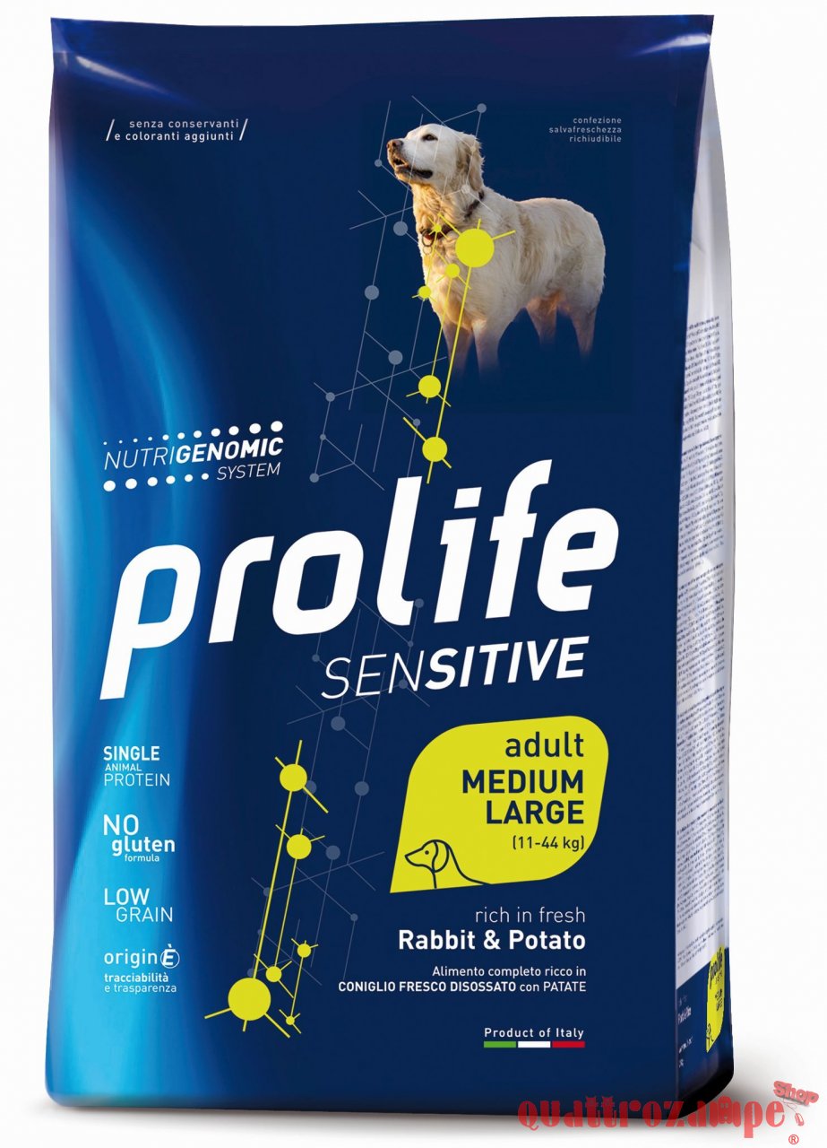 Prolife Dog Sensitive Medium Large Adult Coniglio e Patate 10 kg (Rabbit)